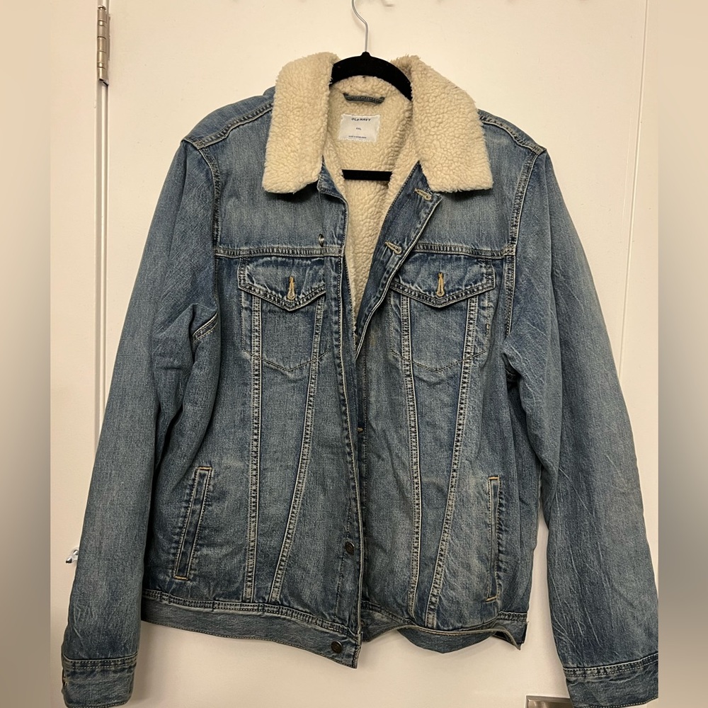 XXL Old Navy Sherpa lined Jean Jacket. Used